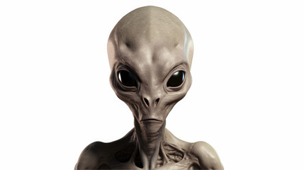 Obraz premium alien isolated created with Generative AI technology