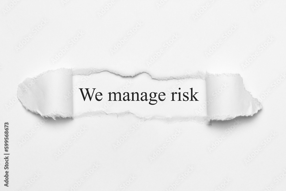 Sticker we manage risk