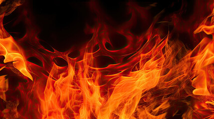 Fototapeta premium red orange flames created with Generative AI technology