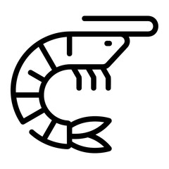 Shrimp line icon