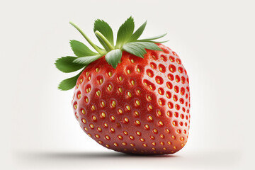 Strawberry isolated created with Generative AI technology