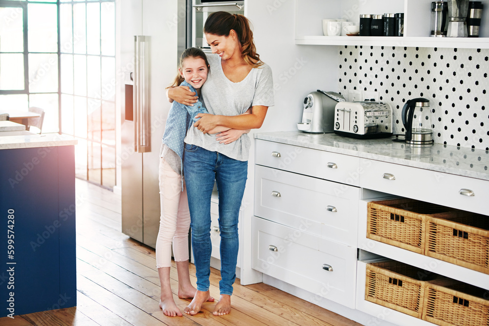 Sticker savoring the moments they get to spend together. portrait of a happy mother and daughter in a loving