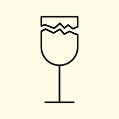 fragile icon vector design illustration artwork. eps 10