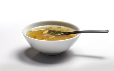 miso soup isolated created with Generative AI technology