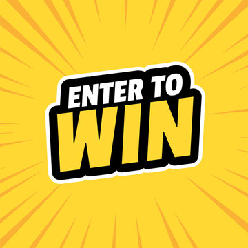 Enter to win promotion banner background with sunburst