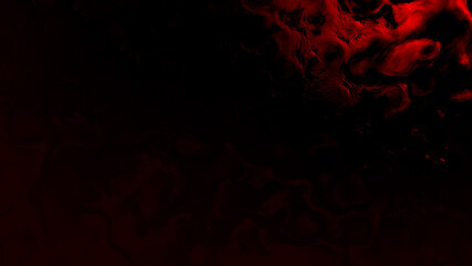 red dark shaded bio contour forms - abstract 3D rendering