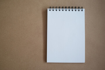 Top view of Notebook for  mock up in office  education concept.