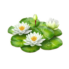 lily pad on transparent background cutout