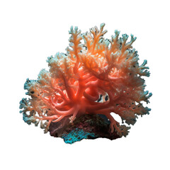 coral reef on transparent background cutout	