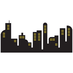 Obraz premium City Building Silhouette
