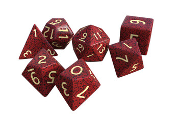 Polyhedral Dice Red