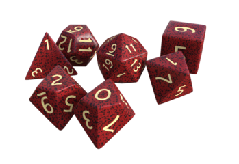 Polyhedral Dice Red