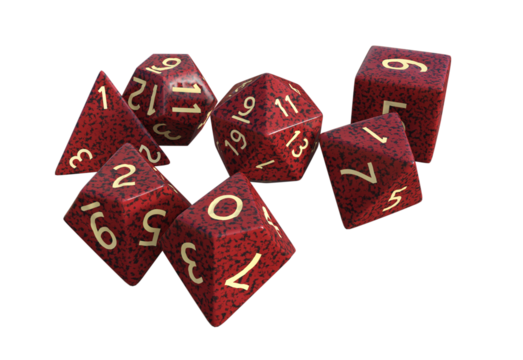 Polyhedral Dice Red