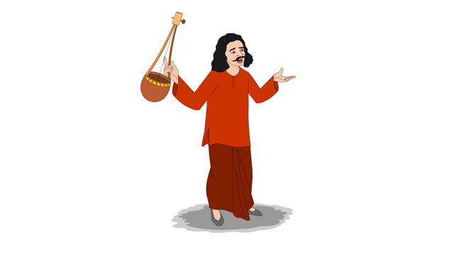 playing Ektara folk music India artist