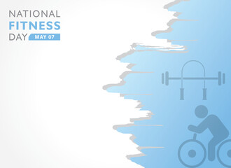Vector Illustration for National Fitness Day celebrates on 7th may ,