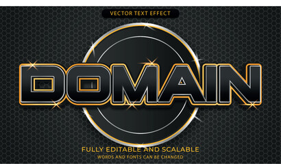 editable domain text effect in luxury and modern style eps file