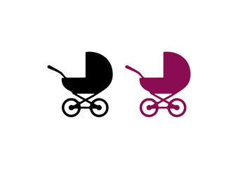 Fototapeta na wymiar vector colorful baby carriage illustration design
