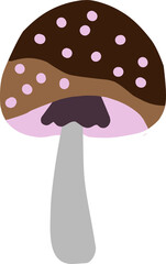 Mushroom in children's style.Magic mushroom from a fairy tale