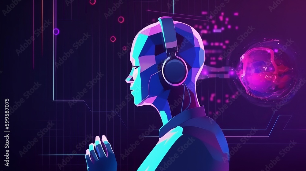 Poster artificial intelligence and science concept. ai generated.