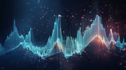 Chart candle stock graph forex market. Trade chart exchange background crypto currency. AI generated
