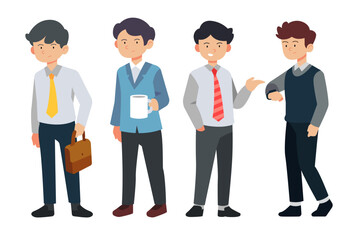 businessman in casual characters set