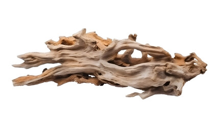 Fototapeta premium 流木の美しさを表現したアートワーク(切り抜き) No.028 | Artwork (clipping) expressing the beauty of driftwood Generative AI