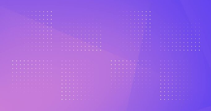 4k light pink purple blue gradient seamless looped animated background. Abstract random moves halftone dot square pattern. Polygonal bright summer geometric pattern. Simple elegant minimal sale banner