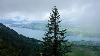 Beautiful nature view of Rigi mountain in Switzerland