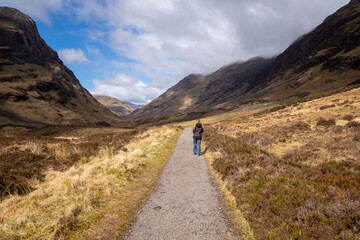 Walk from the Three sisters viewpoint, Ballachulish, Scottish highlands, near Glencoe