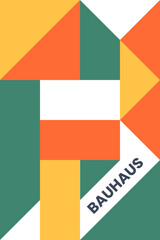 Abstract bauhaus elements shapes for use as banner or poster