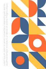 Abstract bauhaus elements shapes for use as banner or poster