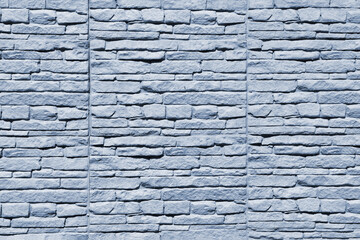 Blue brick wall texture. (sandstone) For construction and interior work. With copy space.	