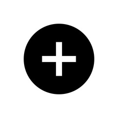 Add, new, plus icon symbol - create icons, more button in filled