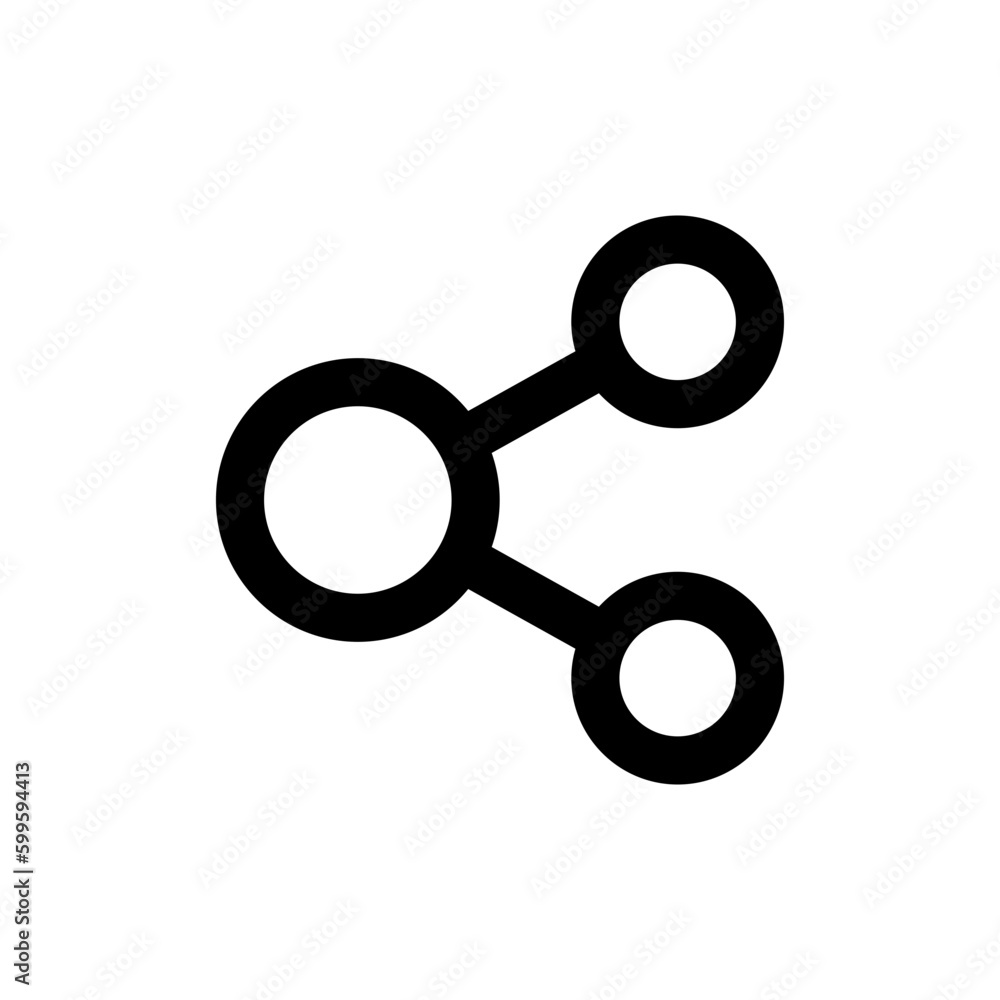 Aufkleber share icon vector. connect and data sharing icon, connection symbol . line outline