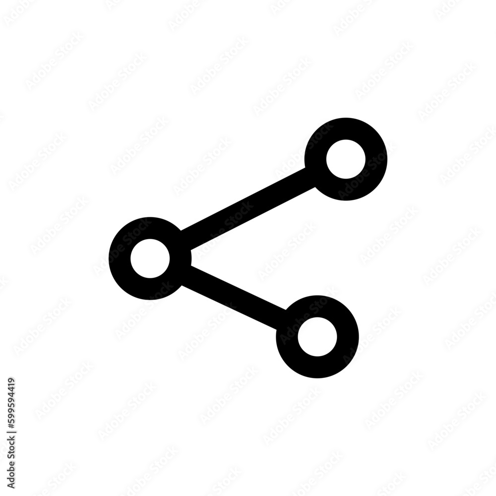 Aufkleber share icon vector. connect and data sharing icon, connection symbol . line outline
