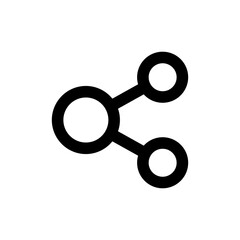 share icon vector. connect and data sharing icon, connection symbol . line outline
