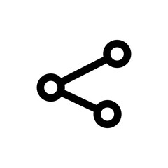 share icon vector. connect and data sharing icon, connection symbol . line outline