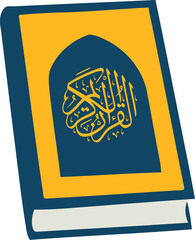Islamic Holy Quran Hand Drawn Flat Illustration