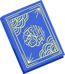 Islamic Holy Quran Hand Drawn Flat Illustration