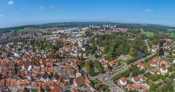 Wangen im w&uuml;rttembergischen Allg&auml;u aus der Luft