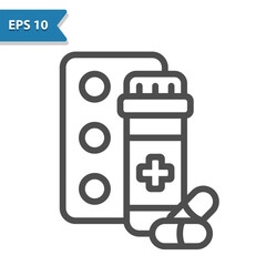 Pill Bottle Icon. Pills, Medication, Drugs