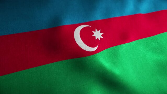 Azerbaijan Looped Flag