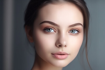 Fototapeta premium Close-up of young model, Generative AI