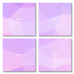 set of squares pink purple abstract background with triangle shape