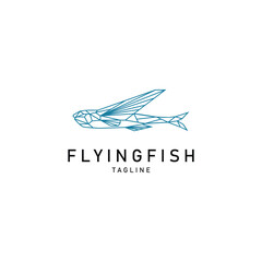 Flying Fish logo design icon vector