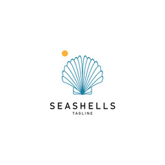 Seashell logo vector icon design template