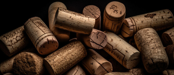 Textured Wine Corks Collection in Trendy Colors - Generative Ai