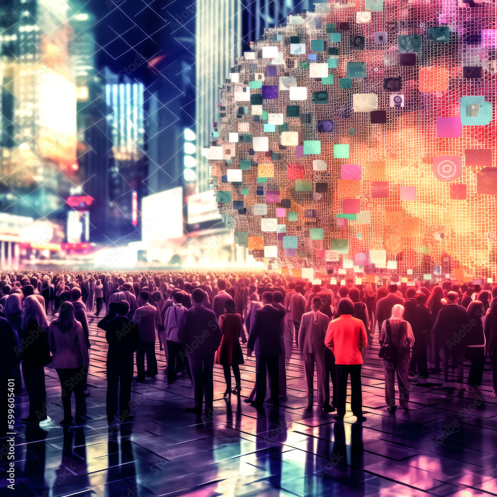 Poster Blockchain news was generated by a generative AI - generative ai