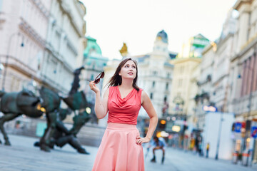 Beautiful young tourist in Vienna