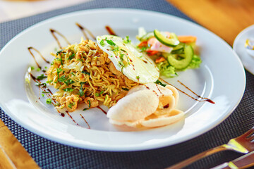 Mie goreng - spicy fried curry instant noodles
